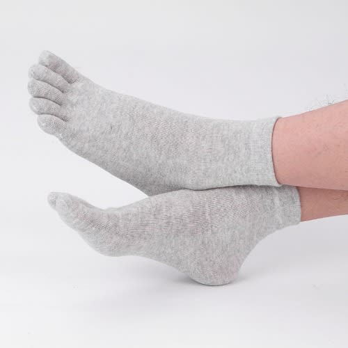 Five Toe Running, Exercise And Casual Socks - Ash
