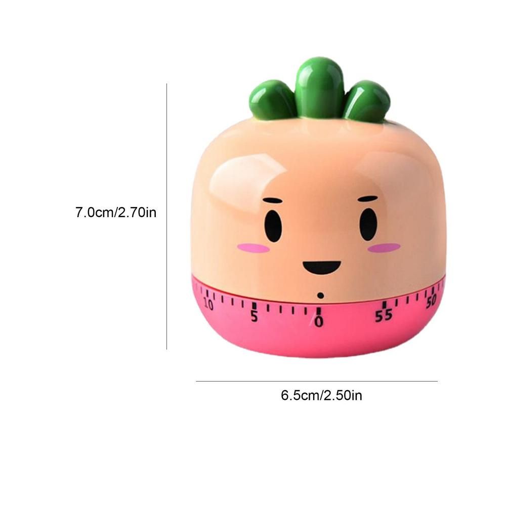 60 Minutes Creative Vegetable Kitchen Timer Mechanical Wind