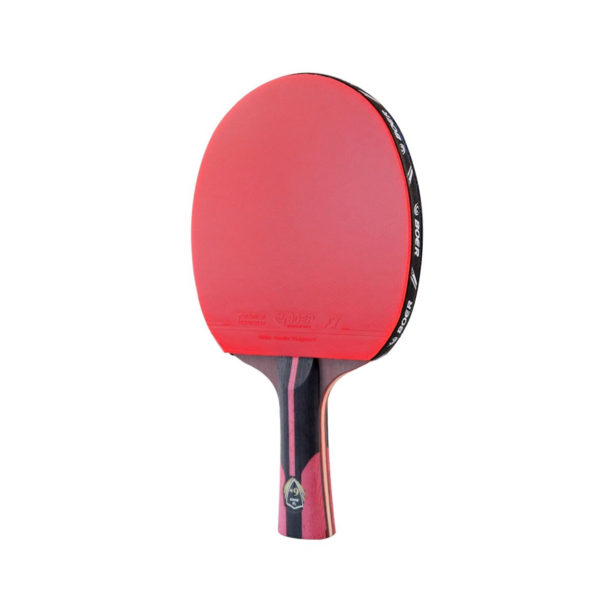 Carbon Black Blade Table Tennis Racket with Rubber Table