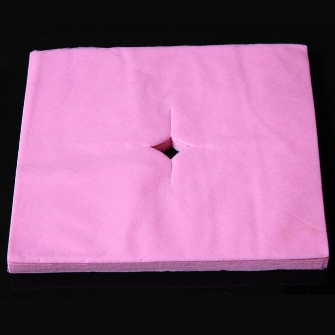 100 Count Disposable Non Woven Face Rest Cover For Spa Beauty Pink