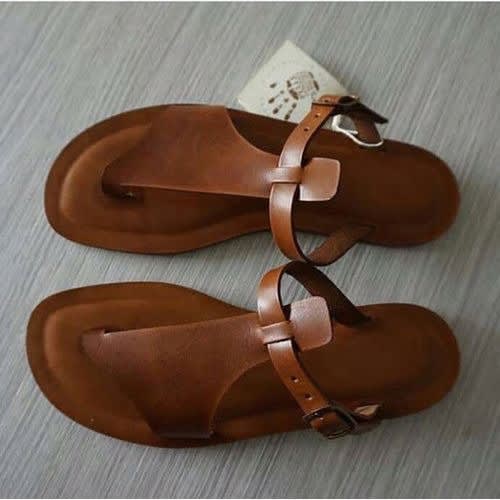 Buckle Slips -  Dark Brown
