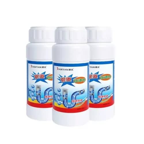 Powerful Sink & Drain Cleaner Kitchen Sewer Pipe Channel Cleaning Powder - 3 Pieces - 110g