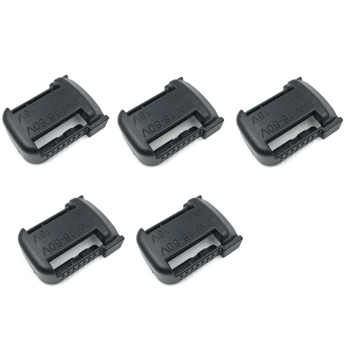 5Pcs/Set Battery Mounts Storage Holder Shelf Rack Slots 18V Battery Mount Bracket Slots for Milwau M18/DW 18-60V
