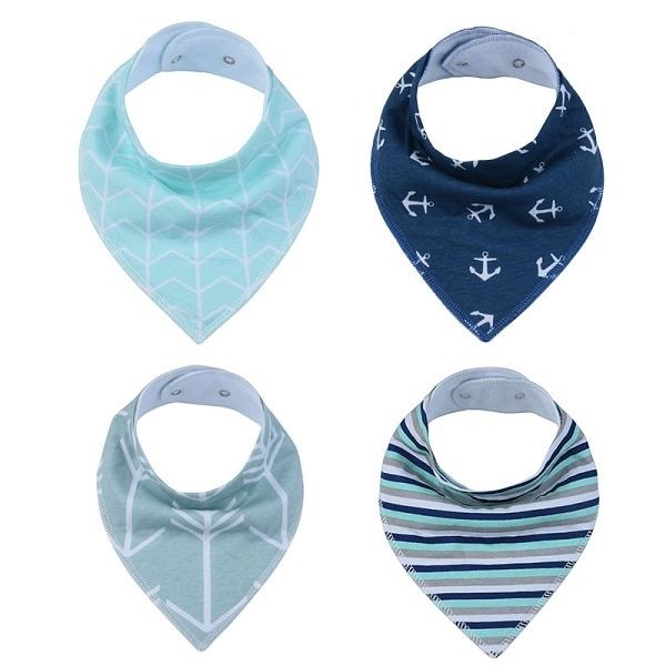 4pcs Cute Baby Bandana Drool Bibs