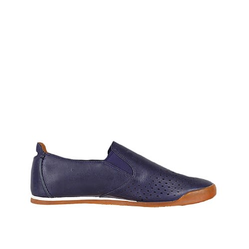 Men's Perforated Flat-sole Trendy Shoe - Navy