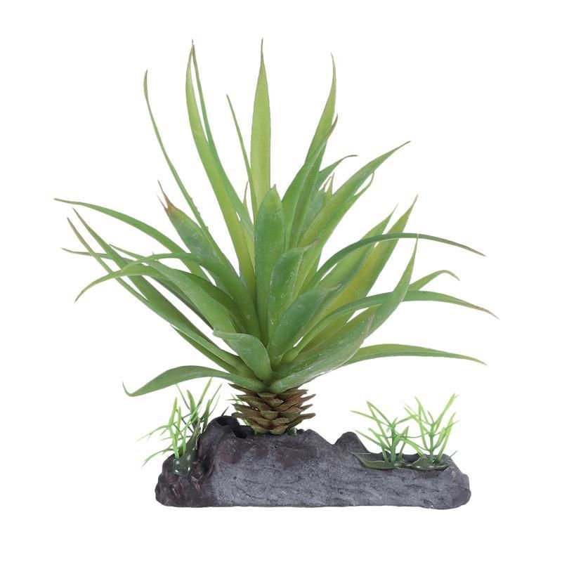 1 Pc Simulated Water Plants For Pet Reptile Turtle Fish Tank Succulents Home Ornament Reptile Terrarium Decoration (Green)
