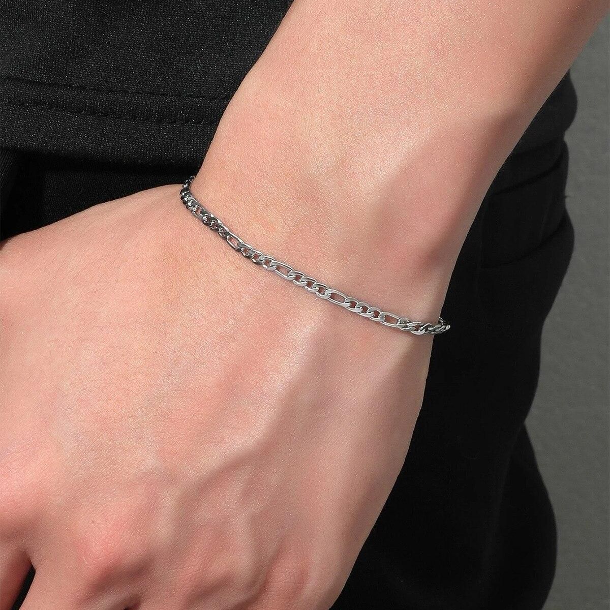 New Cool Simple Design Stainless Steel Chain Bracelet for Men