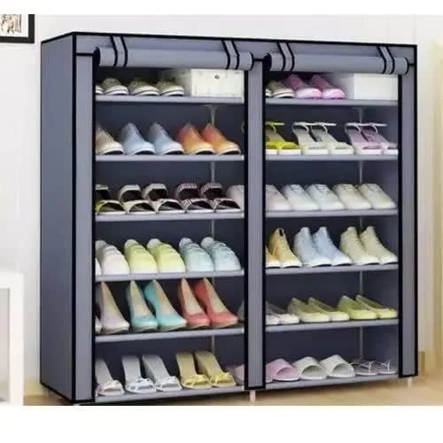 Shoe Rack With Fabric Cover - 12 Layers