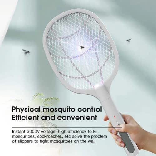 2 In 1 Rechargeable Mosquito Killer Racket Bat.