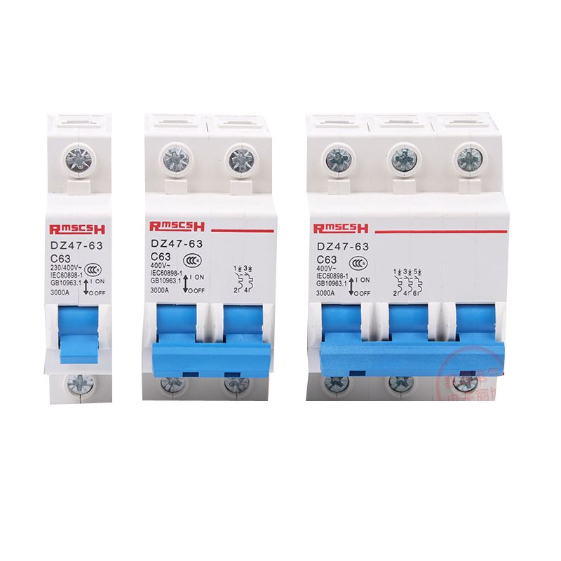 DZ47-63 6A 10A 16A 1P AC 230V Or 400V 20A 25A 32A 40A 50A