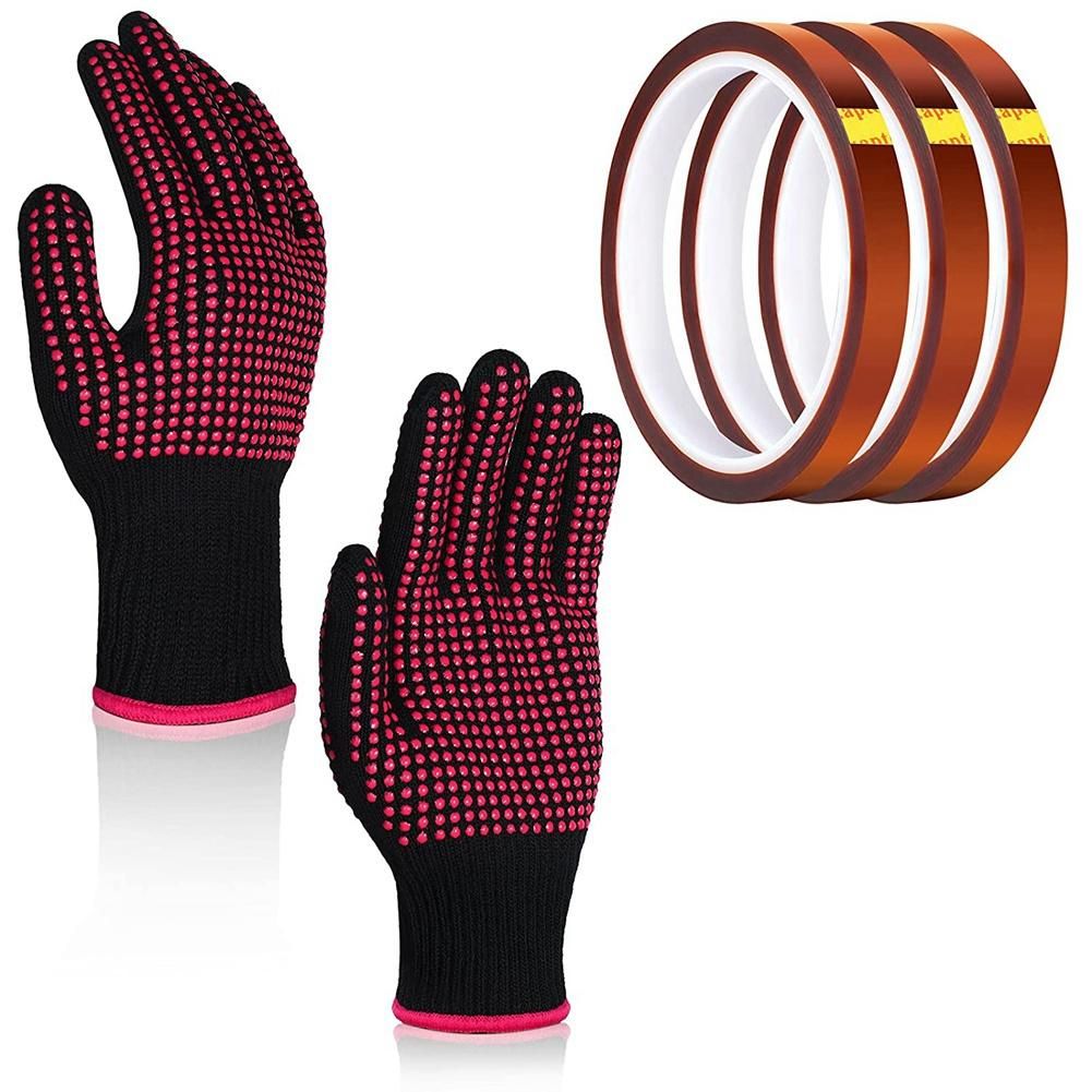 Heat Resistant Gloves and 3 Rolls 10mm X33M 108Ft Heat