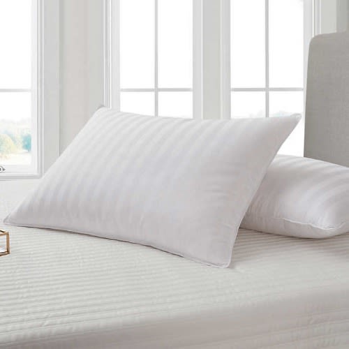Hotel Grand White Down Cotton Damask Jumbo Pillow