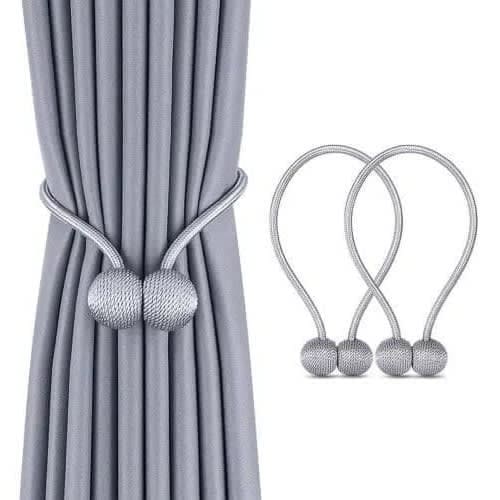 Magnetic Curtain Hook - Silver -2pcs