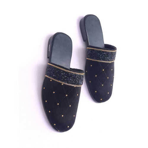 Velvet Mule / Half Shoe - Brown