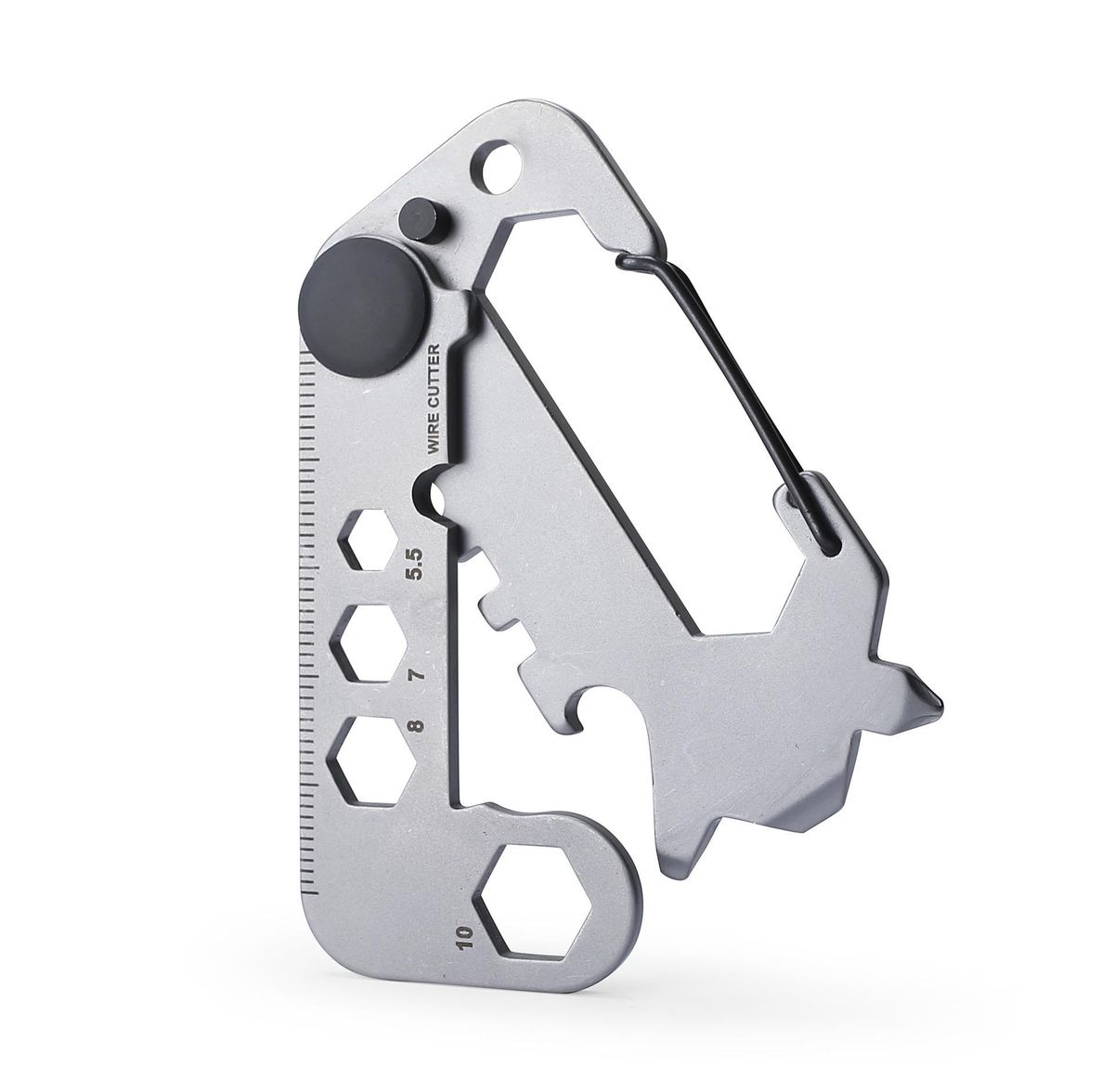 Multifunctional EDC outdoor gadget camping mountaineering key ring portable wrench screwdriver bottle opener