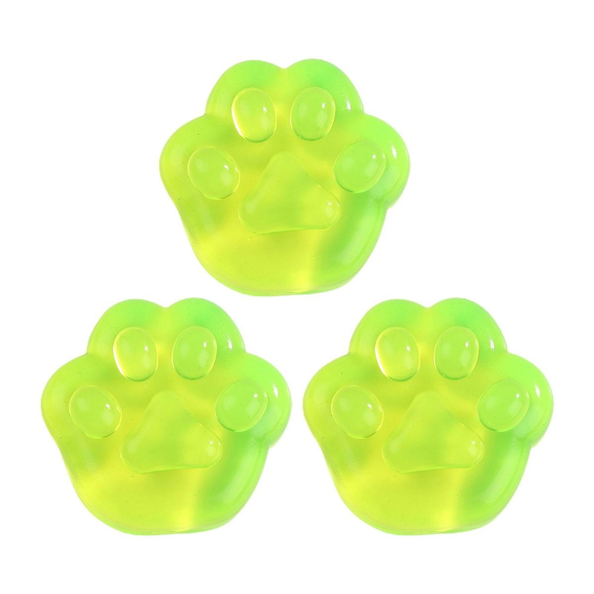 3Pcs Fidget Squishes Toys Squeezing Cat Paw Fidget Squishes Toys Green