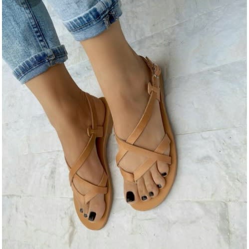 Female Leather Gladiator Sandals