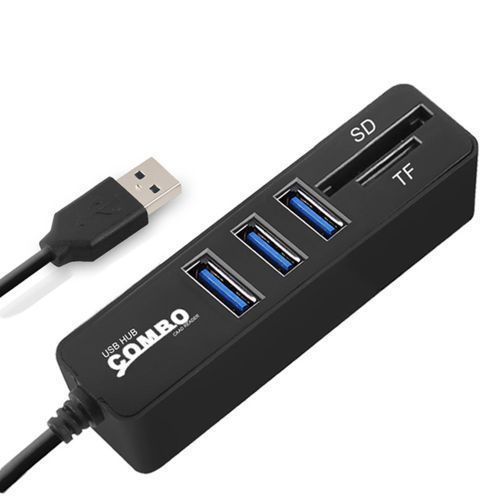 HSD5 USB Hub Combo USB 2.0 High  SD TF Card Reader For