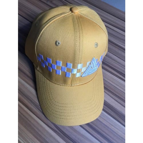 Men's Patterned Cotton Cap - Yellow