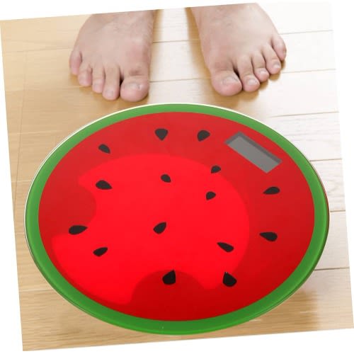 Glass Watermelon Design Bathroom Weighing Scale