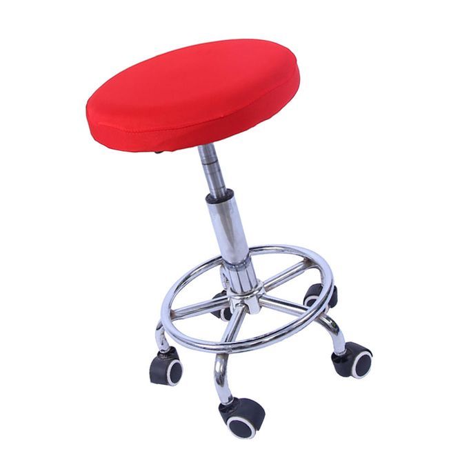 Stretch Round Bar Stool Cover Chair Cushion Seat Pad Sleeve Cover Red