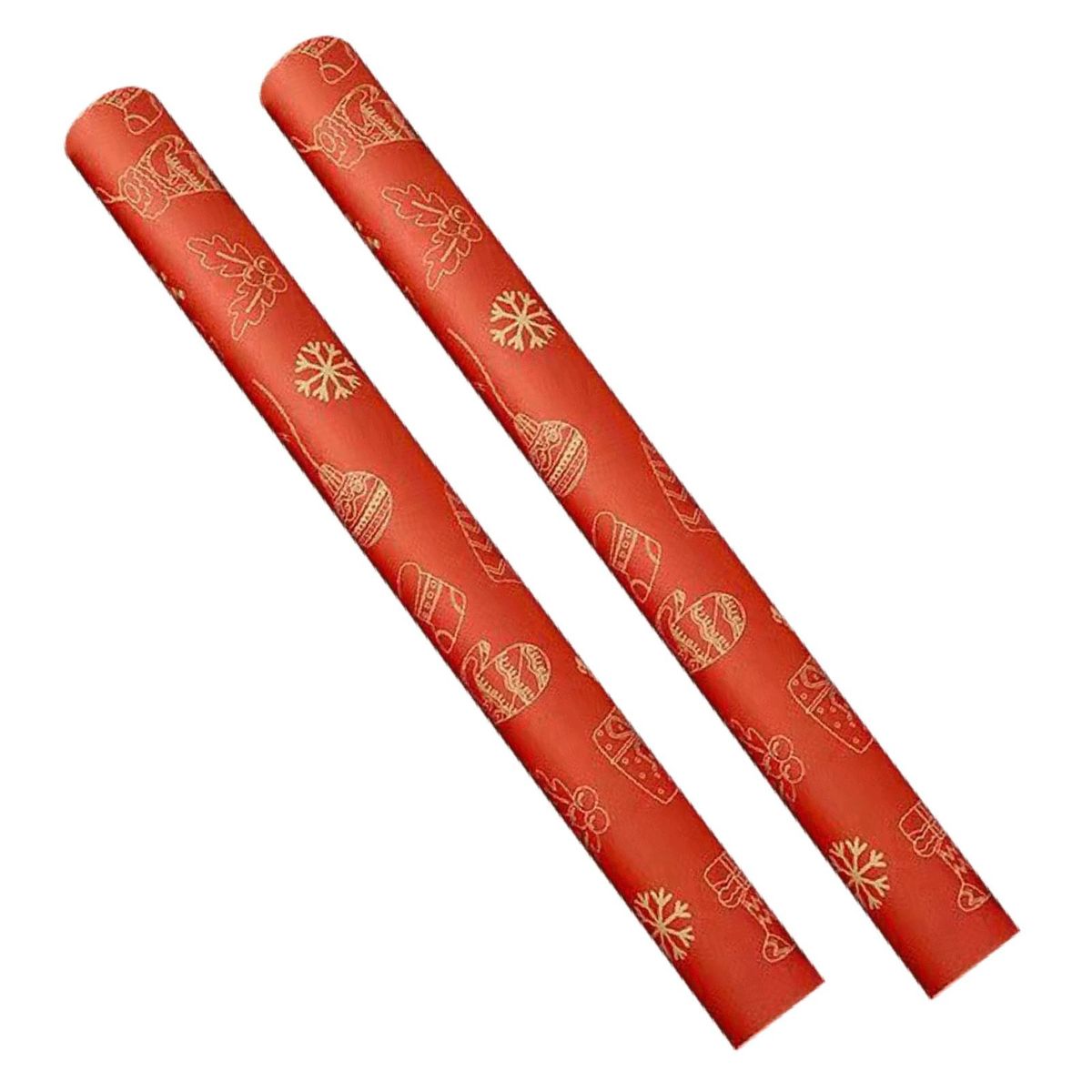 Christmas Wrapping Paper 2-pack Festive Xmas Wrapping Paper for Gift Dark Red
