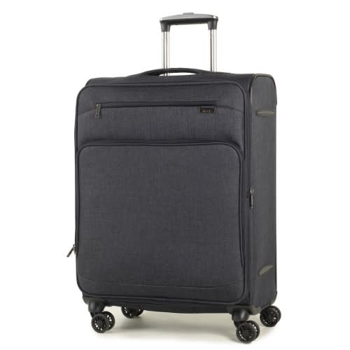 Madison Lightweight Expandable Four Wheel Spinner Suitcase - Black - 79cm