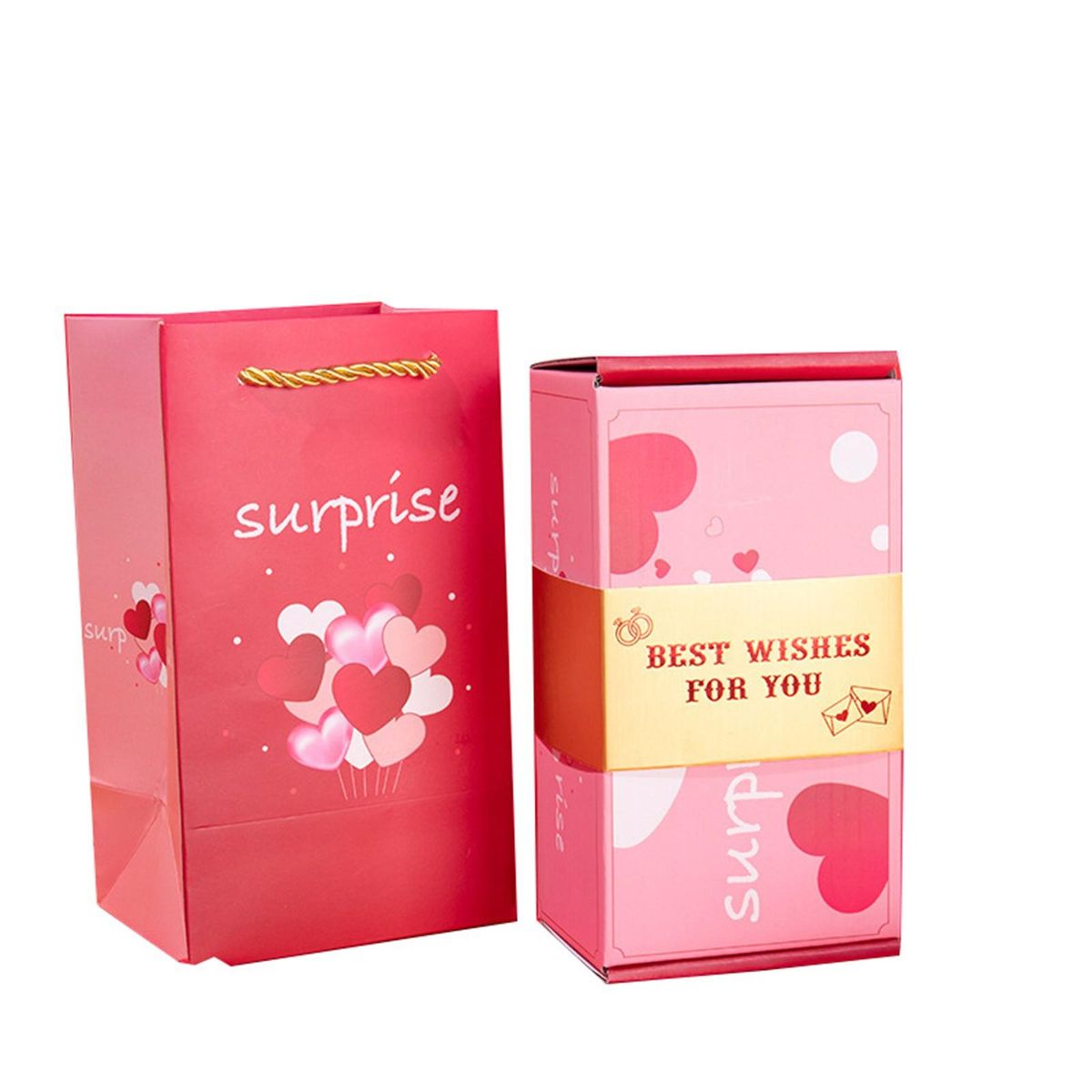 High-quality Cardboard Gift Box Surprise Bounce Gift Box for Gifting Pink