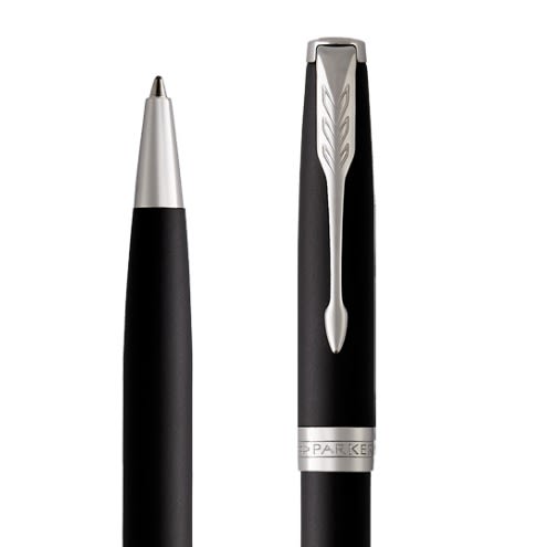 Sonnet Matte Black Lacquer Ct Ballpoint Pen - 1931524