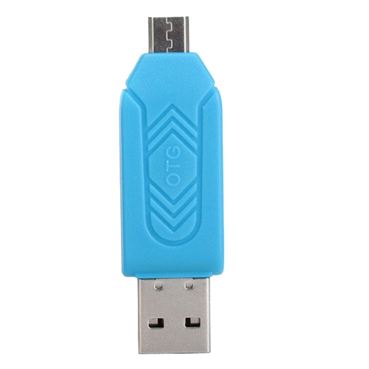 Storage Card Reader USB 2.0 TF SD-Card Smart Card Reader Adapter Blue