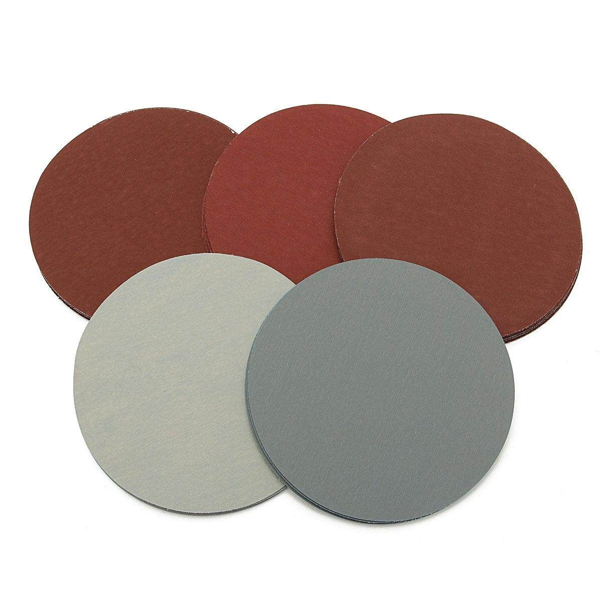 50X 5'' Round Grit 1000 1500 2000 2500 3000 Sanding Discs Hook Loop Sandpaper