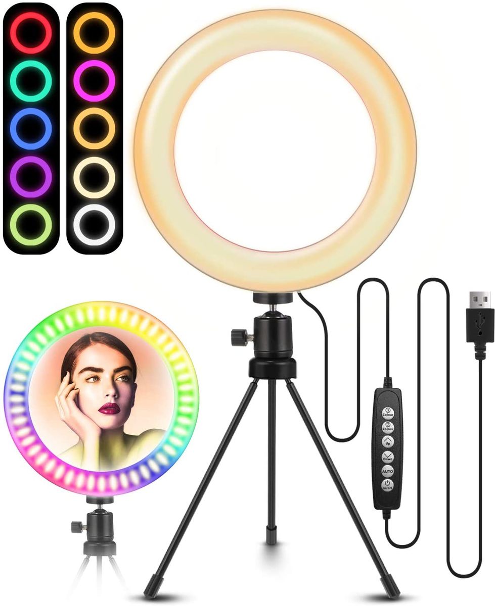 10 Colors LED Ring Light With Tripod Wireless Remote Control