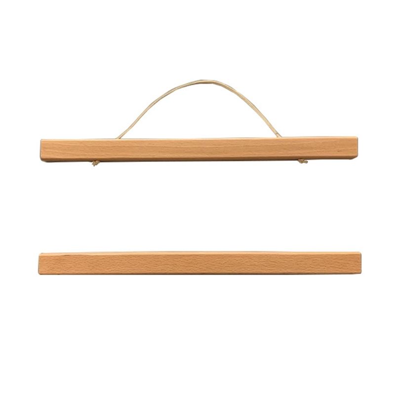 Natural Wooden Magnetic Poster Frame Hanger Dowel Wall