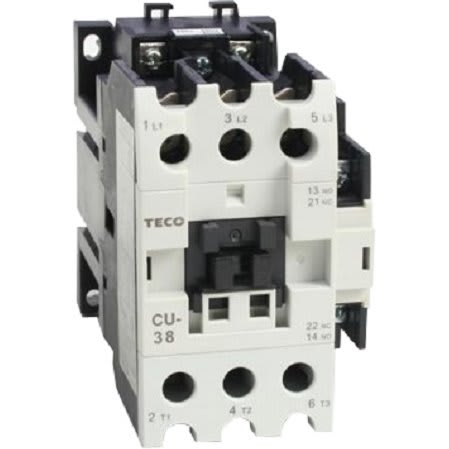 AC Magnetic Contactor CU-38 Non-Reversing. 3 Poles, 38A, 230V, 50/60HZ