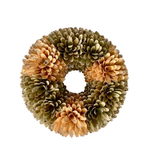 House And Garden Glittered Mixed Eden Artificial Wreath