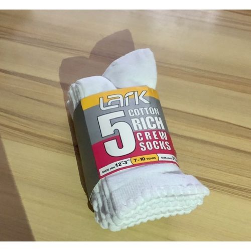 Teenager Girls School Socks 5 In 1 - White