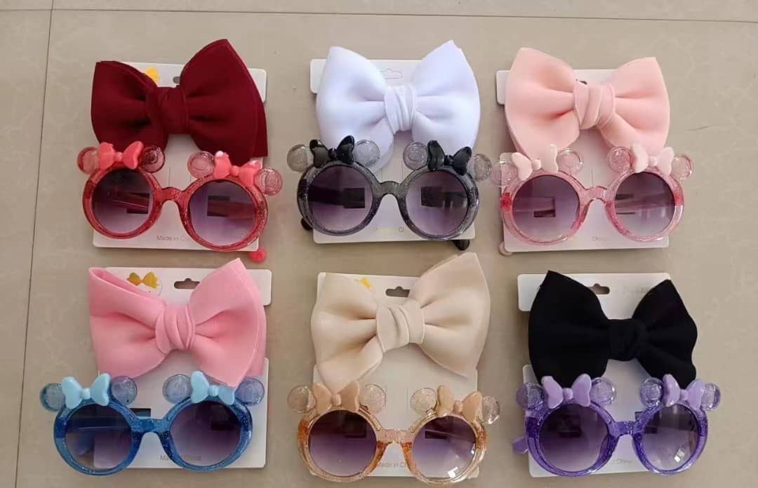 6 Packs Baby Hair Bands + Bows + Eye Glasses For All Outings