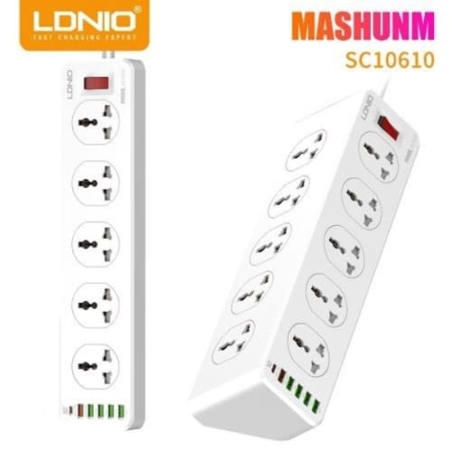 LDNIO 10 PORT + 1PD + 1QC + 4 USB  Power Socket