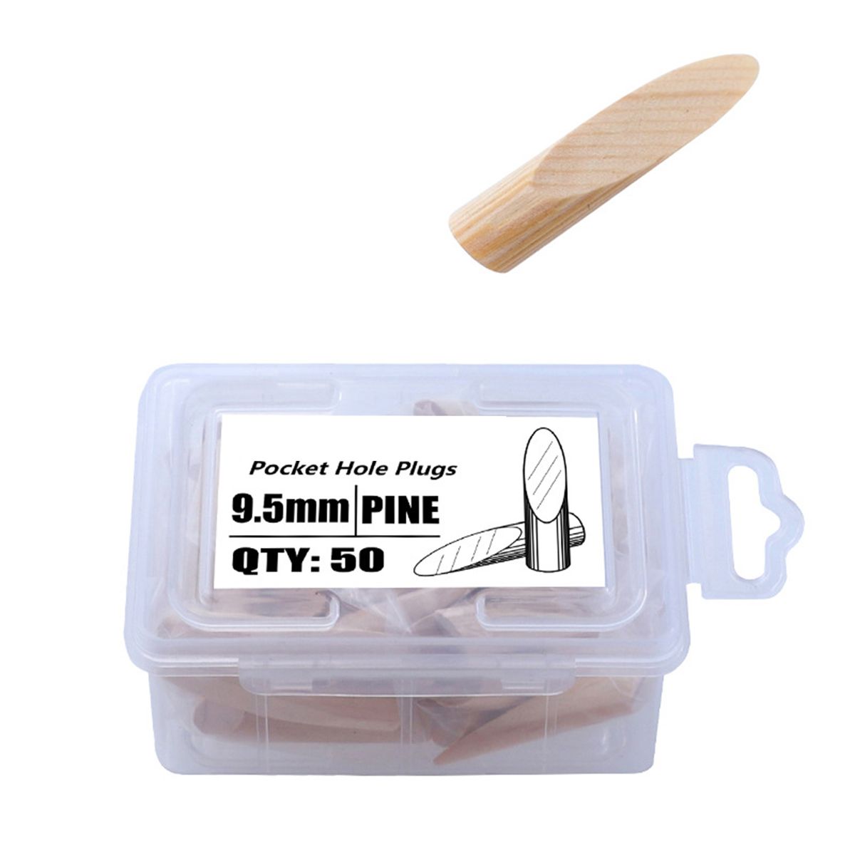 50Pcs Wood Cork Pocket Hole Drill Jig Woodworking Furniture Connector A