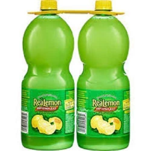 Realemon 100% Lemon Juice - 1.4L - 2 Bottles