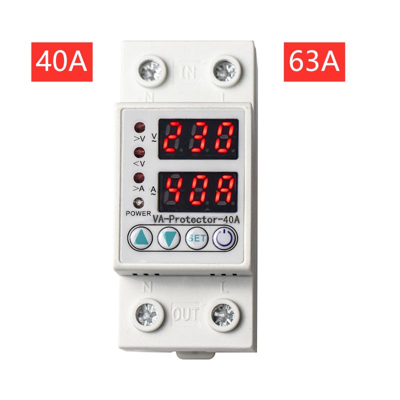 Home Usage Dual LED Display 40A 63A Din Rail 230V