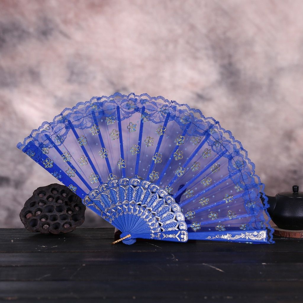 Hollow Wedding Style Fan Flower Fans#31 Held Party Chinese Style Hand Lace Silk Dance Lace Chinese Dance Folding Best