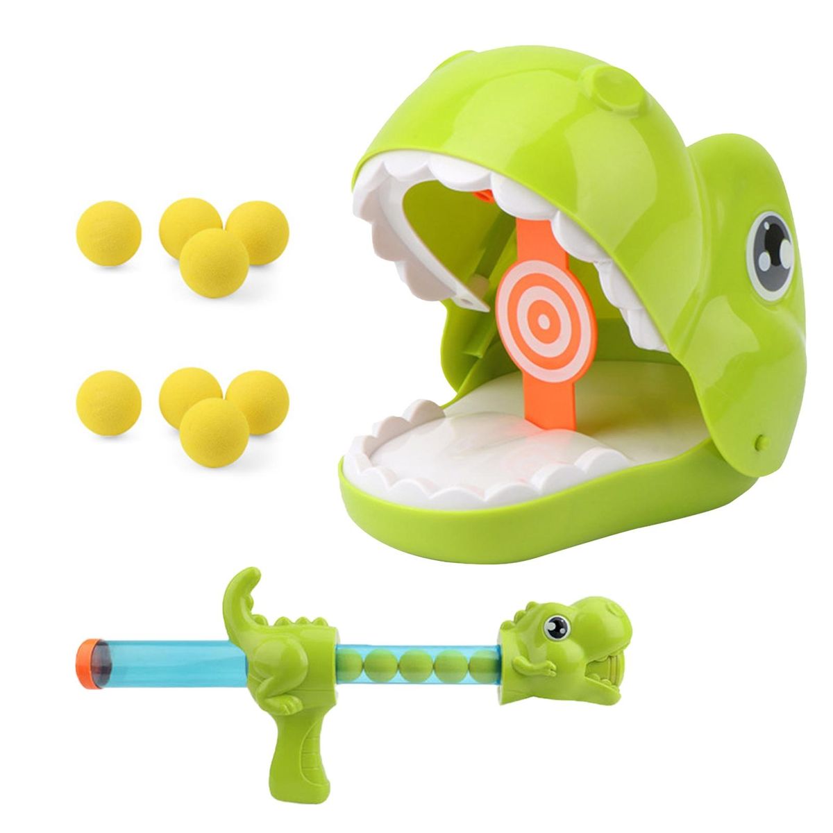 1 Set Kids Dinosaur Toy Kids Dinosaur Air Powered Target Toy Green