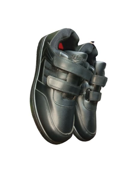 Children Black Boy  Ouring School Shoe