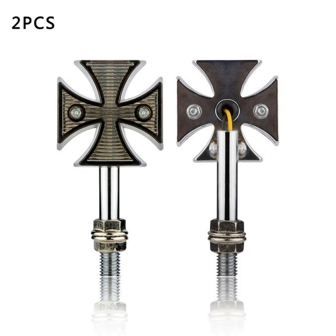 2P S Motor Y Le 12V Turn Signal  Ross Red   Brake Running Turn Signal-grey Lampshade