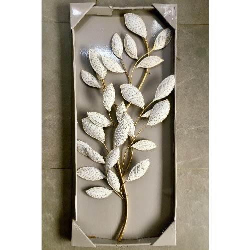 White Metal Floral Wall Decor With Capiz Accents