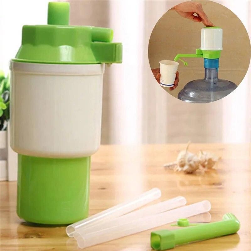 Portable Bottled Drinking Water Hand Press Removable Tube Innovative Vacuum Action Manual Pump Dispenser