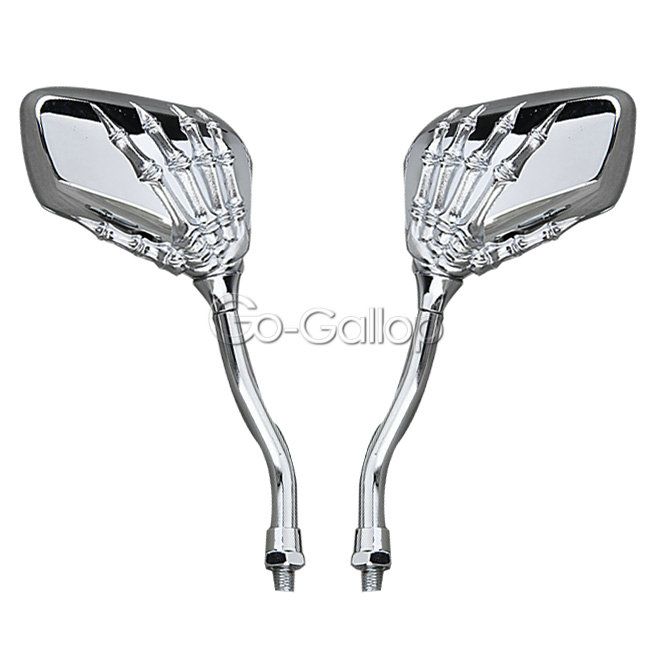 8mm 10mm Skull Rearveiw Mirrors For Honda VTX 1300 C R S