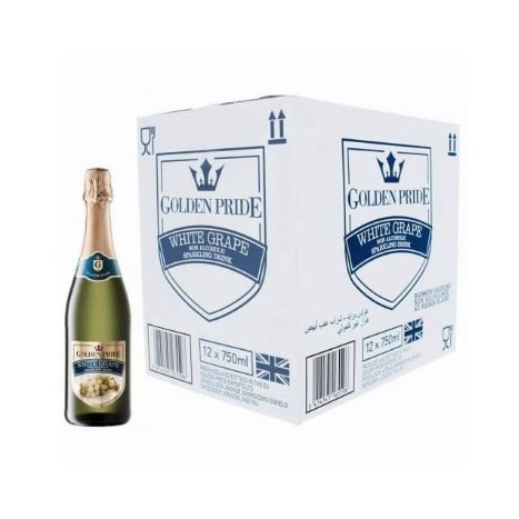 Golden Pride Non - Alcoholic Sparkling Drink White Grape Wine-  75cl X6 Bottles