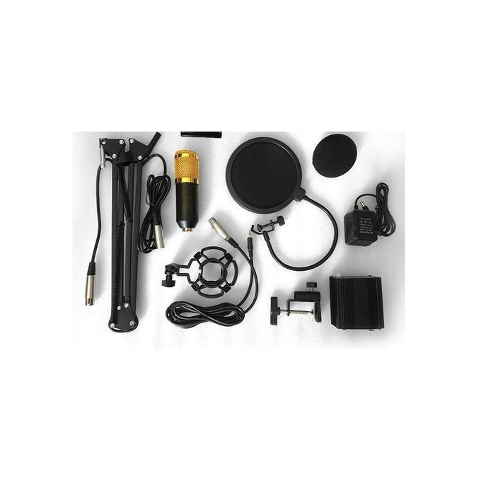 Quality BM800 Studio Condenser Microphone Network Karaoke With Special Bracket,Power Supply,Pop Filter(Complete Set)/Studio Recording Condenser Microphone